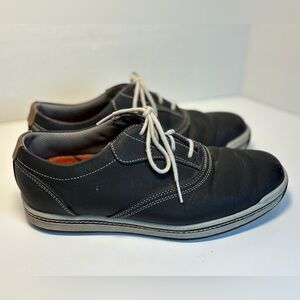 Men’s 7.5 FootJoy Contour Casual Spikeless Golf Shoes Black White Stitching Lace